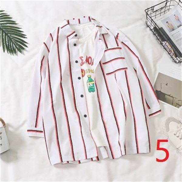 summer dress vertical stripes 7 seven-sleeve shirt men's trend short-sleeved male students handsome wild jacket 210420, White;black
summer dress vertical stripes 7 seven-sleeve shirt men's trend short-sleeved male students handsome wild jacket 210420, White;black