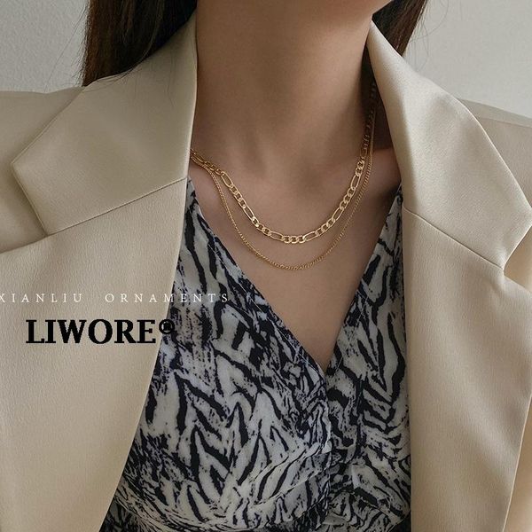 chains liwore multilayer retro gold chain necklace for women girls summer trend collar gift jewelry, Silver
chains liwore multilayer retro gold chain necklace for women girls summer trend collar gift jewelry, Silver