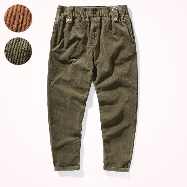 men's pants autumn and winter corduroy casual men 's japanese-style retro stretch worn looking washed-out loose straight trousers, Black
men's pants autumn and winter corduroy casual men 's japanese-style retro stretch worn looking washed-out loose straight trousers, Black