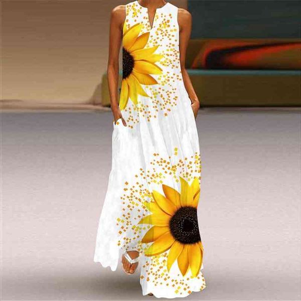 3d sunflower printed maxi dresses summer women fashion flowers sleeveless casual sundress ladies elegant party bright long dress, Black;gray
3d sunflower printed maxi dresses summer women fashion flowers sleeveless casual sundress ladies elegant party bright long dress, Black;gray