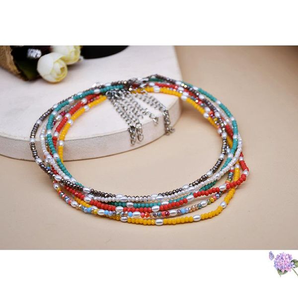 european and american ruili multi-layer color crystal necklace female pearl mix choker jewelry clavicle chokers, Golden;silver
european and american ruili multi-layer color crystal necklace female pearl mix choker jewelry clavicle chokers, Golden;silver