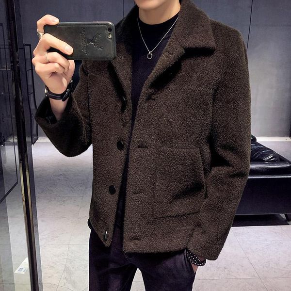 men's wool & blends 2021 autumn winter coats fashion turn-down collar thick warm woolen coat male casual trench overcoat b617, Black
men's wool & blends 2021 autumn winter coats fashion turn-down collar thick warm woolen coat male casual trench overcoat b617, Black