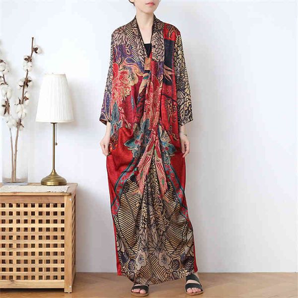 johnature women autumn dresses vintage print floral silk dresses v-neck long sleeve female loose clothes 210521, Black;gray
johnature women autumn dresses vintage print floral silk dresses v-neck long sleeve female loose clothes 210521, Black;gray
