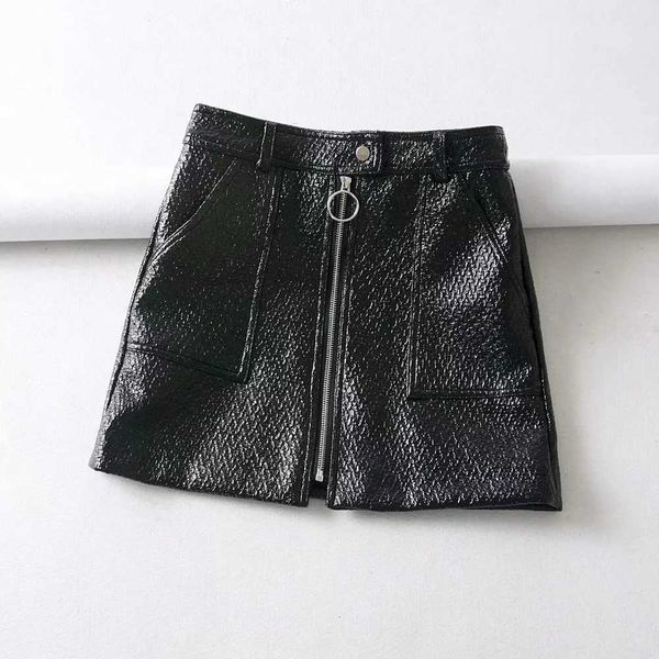 skirts female autumn shiny face thin waist relief zipper ring leather plutonium short skirt s00e, Black
skirts female autumn shiny face thin waist relief zipper ring leather plutonium short skirt s00e, Black