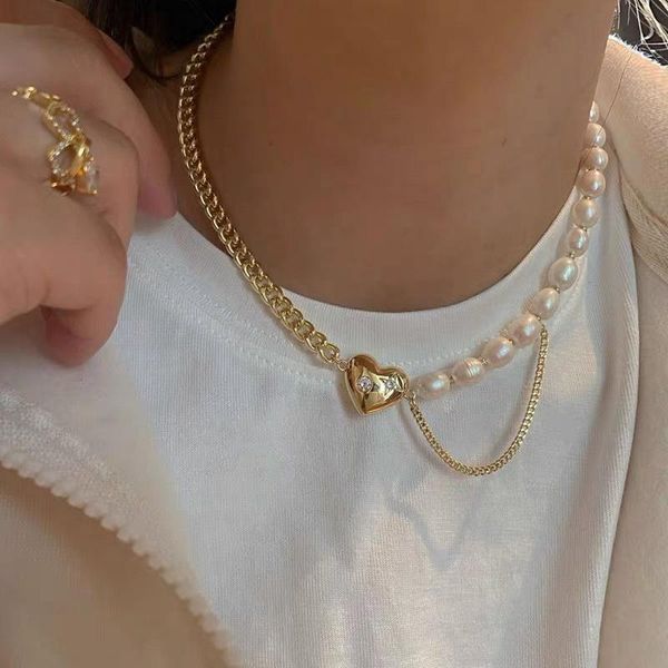 chains huge bud heart cz pendant chain necklace for women freshwater pearl choker necklaces 2021 trendy jewelry wedding accessories, Silver
chains huge bud heart cz pendant chain necklace for women freshwater pearl choker necklaces 2021 trendy jewelry wedding accessories, Silver