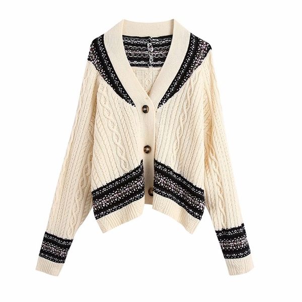 women autumn winter vintage cardigans sweater coats v-neck jacquard loose female elegant street warm sweaters outerwear clothes 210513, White;black
women autumn winter vintage cardigans sweater coats v-neck jacquard loose female elegant street warm sweaters outerwear clothes 210513, White;black