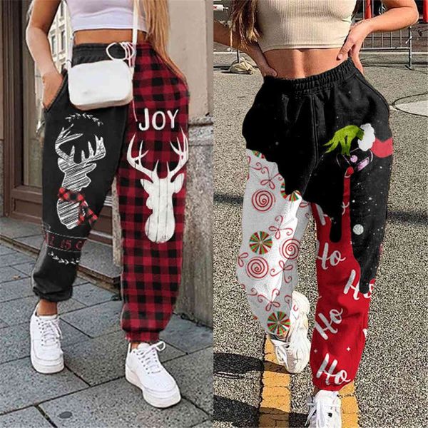 capris christmas style woman plaid pants contrast shredded color female sweatshirt femme pantalon, Black;white
capris christmas style woman plaid pants contrast shredded color female sweatshirt femme pantalon, Black;white
