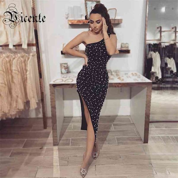 chic elegant pearl design one shoulder celebrity party club bandage midi dress 210520, Black;gray
chic elegant pearl design one shoulder celebrity party club bandage midi dress 210520, Black;gray