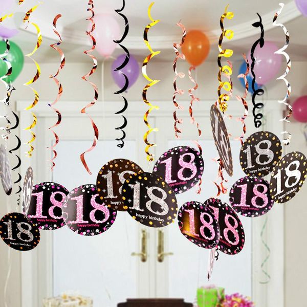 party decoration 6pcs happy birthday spiral pendant ceiling hanging garland pvc swirl banner 18 21 30 40 50 60th home decorations
party decoration 6pcs happy birthday spiral pendant ceiling hanging garland pvc swirl banner 18 21 30 40 50 60th home decorations