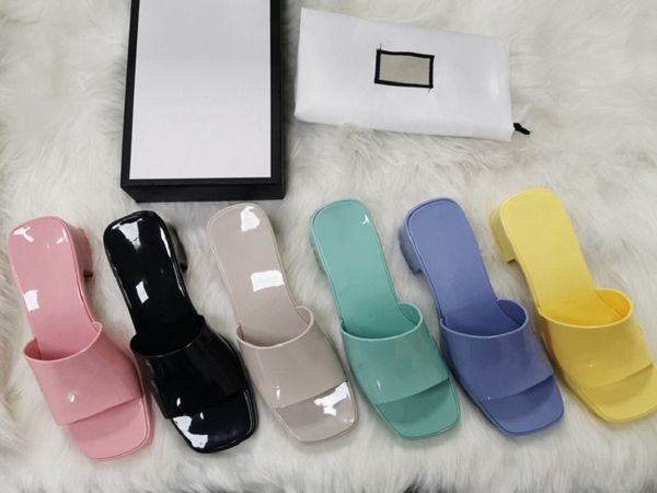 women sandals luxury designer high heels rubber slides sandal platform slipper chunky 2.4"heel height shoes summer embossed flip flops, Black
women sandals luxury designer high heels rubber slides sandal platform slipper chunky 2.4"heel height shoes summer embossed flip flops, Black