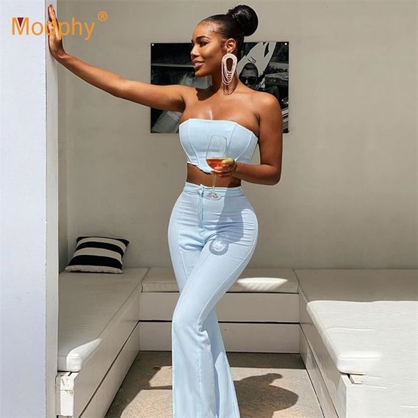 summer women 2 two pieces sets solid color & high waist flared pants suit fashion club party set 210527, White
summer women 2 two pieces sets solid color & high waist flared pants suit fashion club party set 210527, White