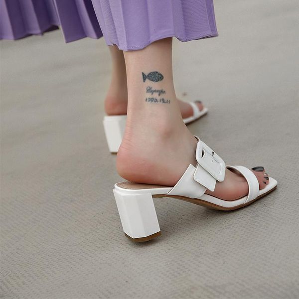 summer thick heel belt buckle wear sandals fashion sweet one-line solid color wild z546, Black
summer thick heel belt buckle wear sandals fashion sweet one-line solid color wild z546, Black