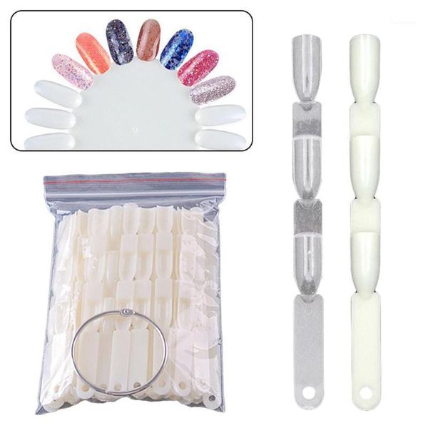 tips nail art polish color sample display tool practice sticks fan board1