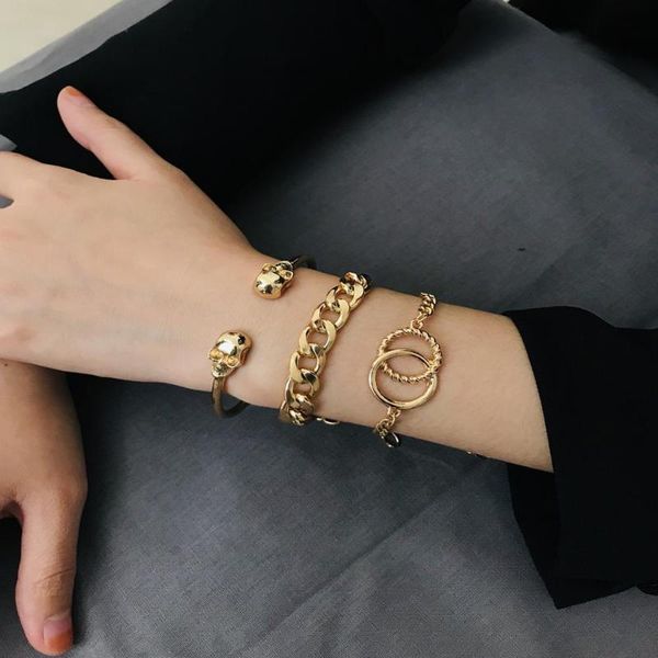 arrival simple creative gimmick personality punk metal chain fashion ladies 3 piece bracelet link,, Black
arrival simple creative gimmick personality punk metal chain fashion ladies 3 piece bracelet link,, Black