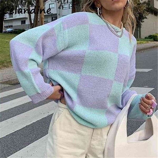 women's sweaters celandine casual o neck pullovers jumpers women long sleeve oversized loose plaid autumn y2k winter 8eyr, White;black
women's sweaters celandine casual o neck pullovers jumpers women long sleeve oversized loose plaid autumn y2k winter 8eyr, White;black