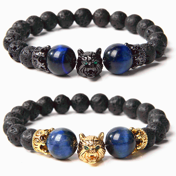 beaded, strands 8 mm natural lava stone beads 12 polished tiger eye bracelets wolf head charm crown bangle men vintage jewelry women pulsera, Black
beaded, strands 8 mm natural lava stone beads 12 polished tiger eye bracelets wolf head charm crown bangle men vintage jewelry women pulsera, Black