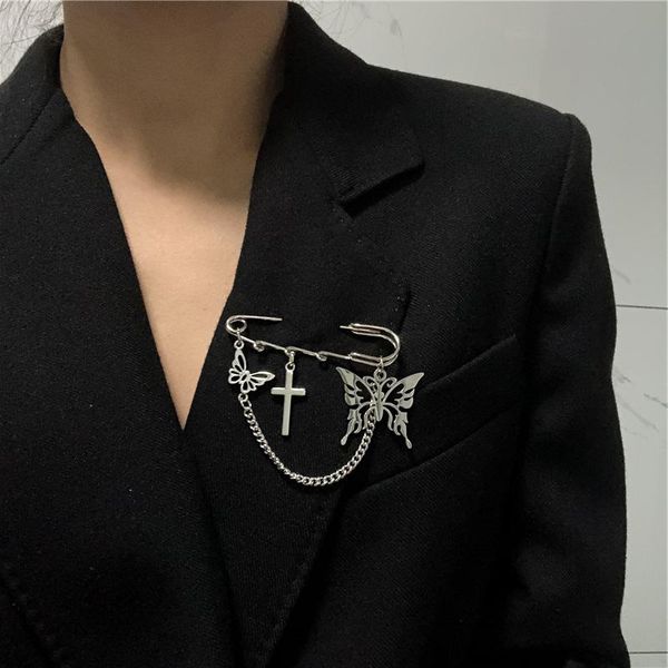 pins, brooches chain butterfly cross pin brooch street shoot versatile suit accessories, Gray
pins, brooches chain butterfly cross pin brooch street shoot versatile suit accessories, Gray