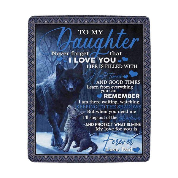 custom personalized to daughter text fleece blanket blue wolf lightweight soft all season use dream gift 60"x80"
custom personalized to daughter text fleece blanket blue wolf lightweight soft all season use dream gift 60"x80"