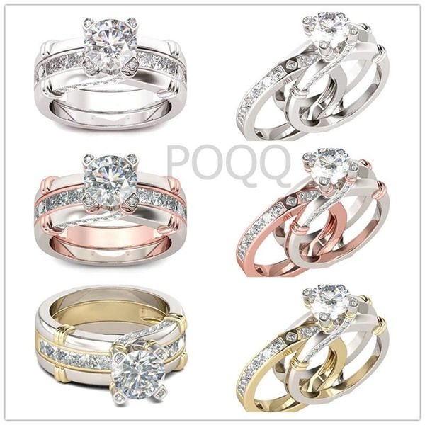 luxury 2-in-1 diamond ring set women rose gold silver romantic engagement wedding gifts zircon crystal jewelry gem rings ladies, Slivery;golden
luxury 2-in-1 diamond ring set women rose gold silver romantic engagement wedding gifts zircon crystal jewelry gem rings ladies, Slivery;golden