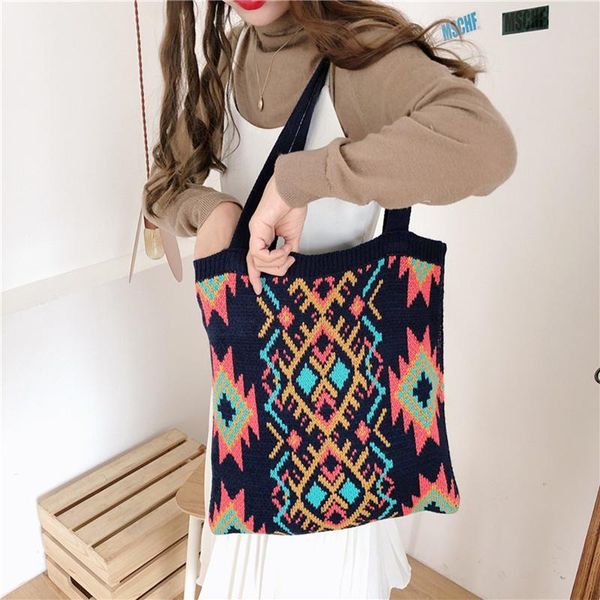 evening bags classic handle handbags women knitted shopping bag foldable love heart printing weave shoulder casual wool totes bolsos
evening bags classic handle handbags women knitted shopping bag foldable love heart printing weave shoulder casual wool totes bolsos