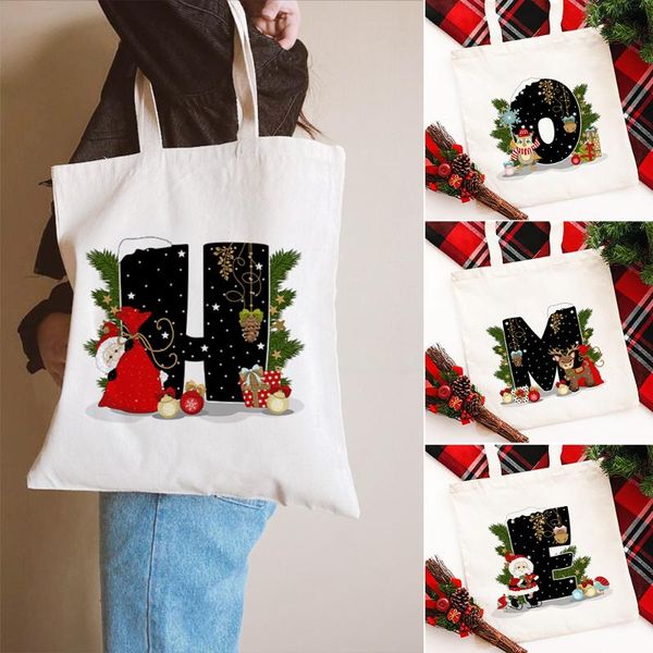 storage bags women canvas shopping bag christmas english alphabet ladies print shoulder eco handbag tote reusable grocery shopper
storage bags women canvas shopping bag christmas english alphabet ladies print shoulder eco handbag tote reusable grocery shopper