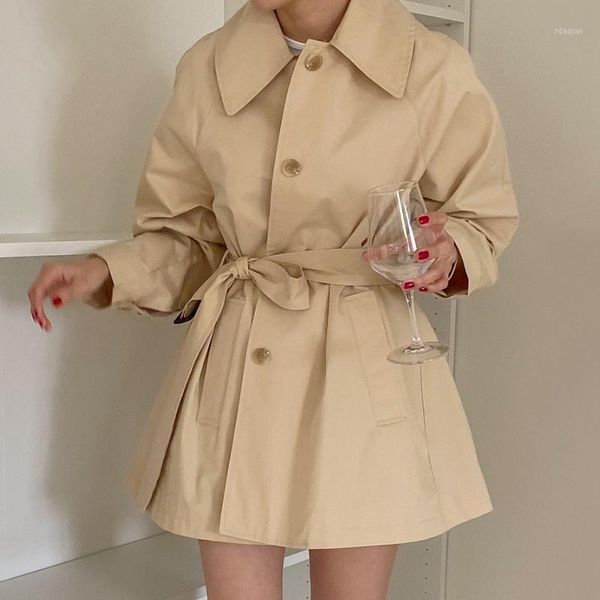 women's trench coats korean chic elegant slim waist turn down collar coat women loose casual autumn 2021 windbreaker solid design, Tan;black
women's trench coats korean chic elegant slim waist turn down collar coat women loose casual autumn 2021 windbreaker solid design, Tan;black
