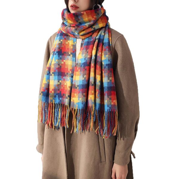 hats, scarves & gloves sets 2021 women's color grid long scarf classic winter warm all-match style mosaic print large tassel shawl, Blue;gray
hats, scarves & gloves sets 2021 women's color grid long scarf classic winter warm all-match style mosaic print large tassel shawl, Blue;gray