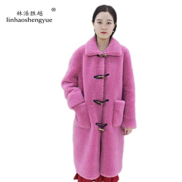 women's fur & faux linhaoshengyue 2021 spring women blends wool 90cm lenght coat autumn fashion, Black
women's fur & faux linhaoshengyue 2021 spring women blends wool 90cm lenght coat autumn fashion, Black