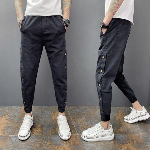 men's jeans fashion 2021 student hip hop street casual mental guy black summer korean slim harem leg pants, Blue
men's jeans fashion 2021 student hip hop street casual mental guy black summer korean slim harem leg pants, Blue
