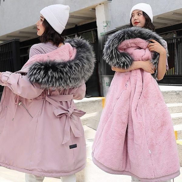 fashion long lamb hair liner parker cotton jacket coat new warm women's winter jackets belt big faux fur coats parkas 210413, Black
fashion long lamb hair liner parker cotton jacket coat new warm women's winter jackets belt big faux fur coats parkas 210413, Black