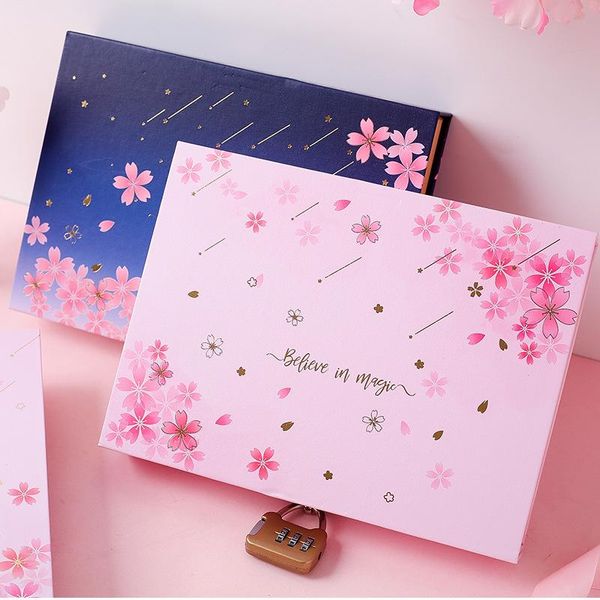 "sakura magic" lock box diary notebook cute journal girls stationery gift notepads, Purple;pink
"sakura magic" lock box diary notebook cute journal girls stationery gift notepads, Purple;pink