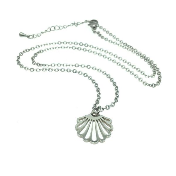 pendant necklaces marine sea shell scallop chain stainless steel clam seashell sector nautical sailor beach ariel summer jewelry, Silver
pendant necklaces marine sea shell scallop chain stainless steel clam seashell sector nautical sailor beach ariel summer jewelry, Silver