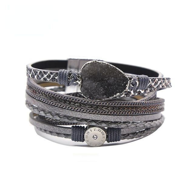 charm bracelets bohemian multilayer wide bracelet female jewelry lady crystal teeth personality leather magnet clasp, Golden;silver
charm bracelets bohemian multilayer wide bracelet female jewelry lady crystal teeth personality leather magnet clasp, Golden;silver