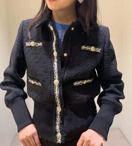women's jackets tweed short female jacket turn-down collar long sleeve autumn and winter metal buckle v79i, Black;brown
women's jackets tweed short female jacket turn-down collar long sleeve autumn and winter metal buckle v79i, Black;brown