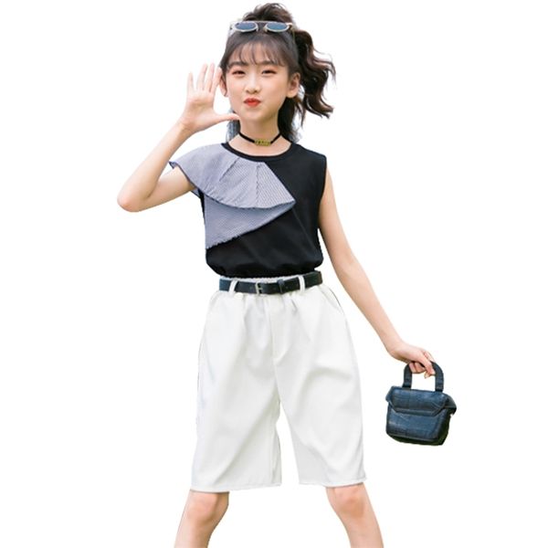 teen girls summer clothing striped vest + short tracksuits for patchwork kids clothes casual style children's costum 210528, White
teen girls summer clothing striped vest + short tracksuits for patchwork kids clothes casual style children's costum 210528, White
