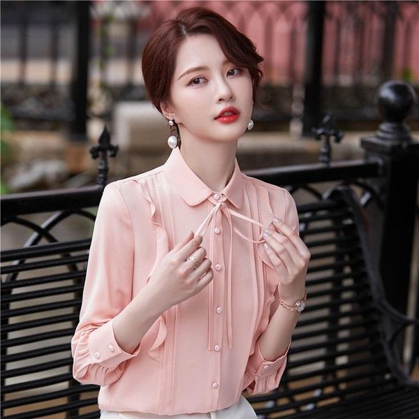 women's blouses & shirts ladies office elegant pink long sleeve women business work wear blouse ol professional clothes plus size, White
women's blouses & shirts ladies office elegant pink long sleeve women business work wear blouse ol professional clothes plus size, White