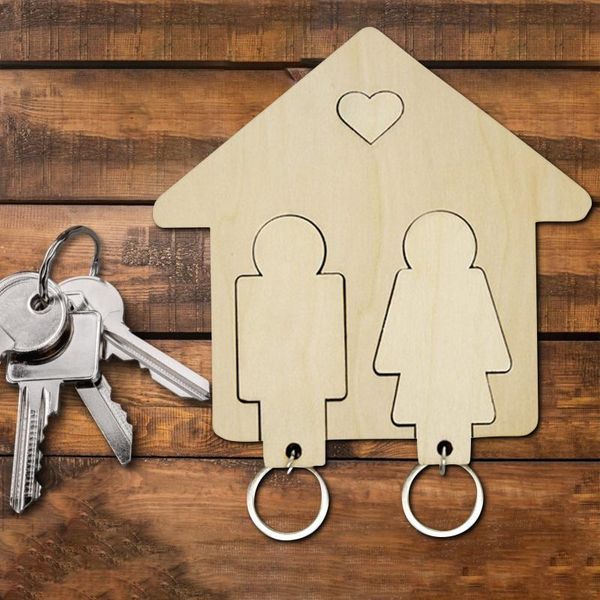creative mini wooden diy couple key pendant wall hanging car keychain small gift for valentine's day present decor home party favor
creative mini wooden diy couple key pendant wall hanging car keychain small gift for valentine's day present decor home party favor