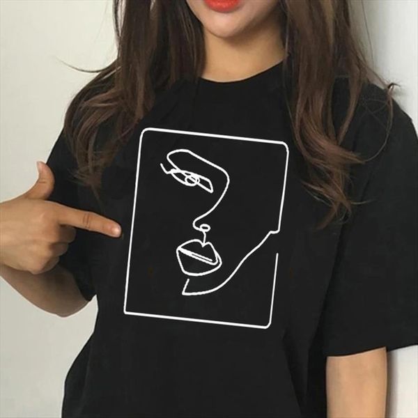 face abstract simple cotton casual womens t shirts funny yong girl tee drop ship s 723, White
face abstract simple cotton casual womens t shirts funny yong girl tee drop ship s 723, White