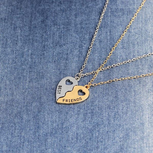 pendant necklaces 1pair heart shaped zinc alloy necklace for women men gold silver color couples chain jewelry gift
pendant necklaces 1pair heart shaped zinc alloy necklace for women men gold silver color couples chain jewelry gift