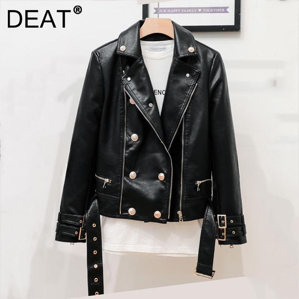 women's leather & faux deat women black sashes jacket double breasted long sleeve turn-down collar fashion autumn winter 2021 11d2220
women's leather & faux deat women black sashes jacket double breasted long sleeve turn-down collar fashion autumn winter 2021 11d2220