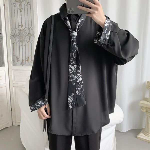 send tie men's casual handsome long sleeve shirts camisa masculina streetwear black/white/grey color clothes size -2xl, White;black
send tie men's casual handsome long sleeve shirts camisa masculina streetwear black/white/grey color clothes size -2xl, White;black