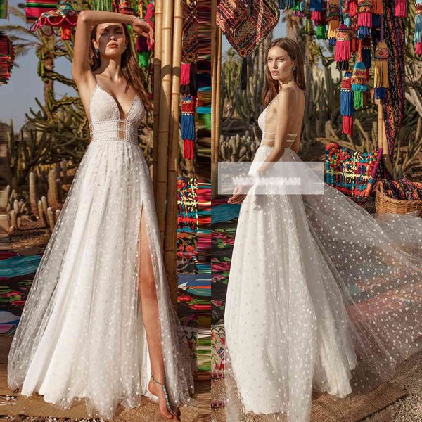 beach wedding dress boho lace tulle and chiffon wedding gowns 2021 side slit elegant bride dress vestidos de novia brautkleid, White
beach wedding dress boho lace tulle and chiffon wedding gowns 2021 side slit elegant bride dress vestidos de novia brautkleid, White