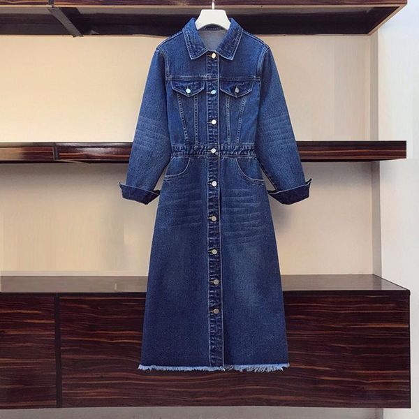 plus size 4xl 200 catties wear jeans dress spring autumn casual loose button pocket slim cowboy for females denim one-piece dresses, Black;gray
plus size 4xl 200 catties wear jeans dress spring autumn casual loose button pocket slim cowboy for females denim one-piece dresses, Black;gray