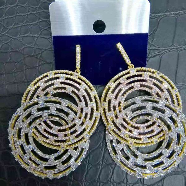 brand 2021 wedding dubai bridal dangle drop luxury cubic zircon round statement big hoop earrings for women, Silver
brand 2021 wedding dubai bridal dangle drop luxury cubic zircon round statement big hoop earrings for women, Silver