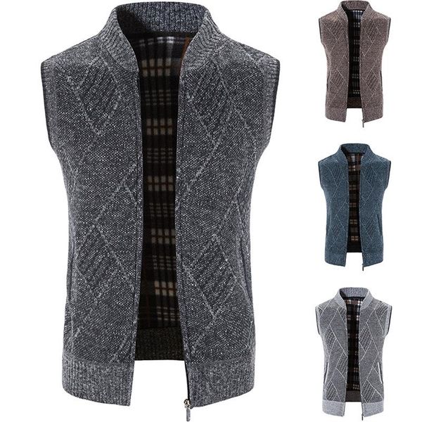 men's jackets cardigan sweater 2021 spring and autumn knitted sleeveless shirt with plush vest casual coat, Black;brown
men's jackets cardigan sweater 2021 spring and autumn knitted sleeveless shirt with plush vest casual coat, Black;brown