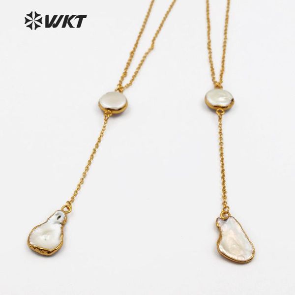 pendant necklaces wt-n1127 wholesale special custom natural baroque pearl with round shape 24k gold electroplated for girl birthday gift, Silver
pendant necklaces wt-n1127 wholesale special custom natural baroque pearl with round shape 24k gold electroplated for girl birthday gift, Silver
