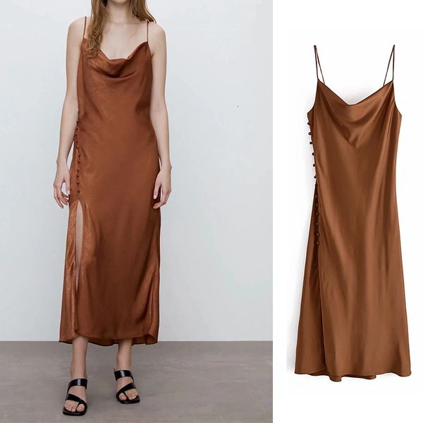 casual dresses 2021 fashion women's pure color dress satin texture suspender button decoration waist slim fd3d, Black;gray
casual dresses 2021 fashion women's pure color dress satin texture suspender button decoration waist slim fd3d, Black;gray