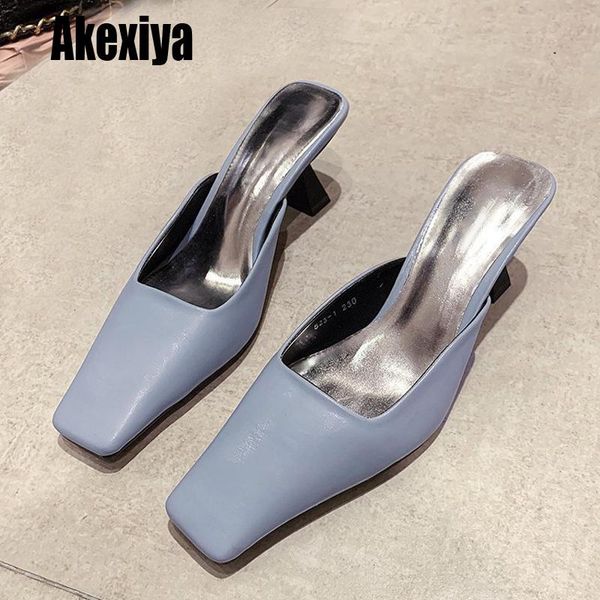 women mules fashion high heel slippers 2021 summer leather slides elegant square toe heeled female shoes stilettos, Black
women mules fashion high heel slippers 2021 summer leather slides elegant square toe heeled female shoes stilettos, Black