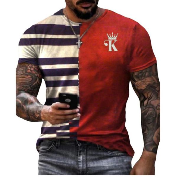 men's t-shirts t-shirt summer fashion casual contrast striped king print loose round neck short sleeve oversize for men, White;black
men's t-shirts t-shirt summer fashion casual contrast striped king print loose round neck short sleeve oversize for men, White;black