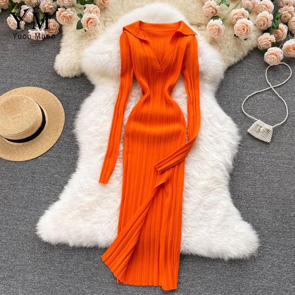 casual dresses yuoomuoo lady knit autumn stretchy dress for women turn-down collar long bodycon party split vestidos, Black;gray
casual dresses yuoomuoo lady knit autumn stretchy dress for women turn-down collar long bodycon party split vestidos, Black;gray